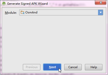 generate singed APK wizard for osmand