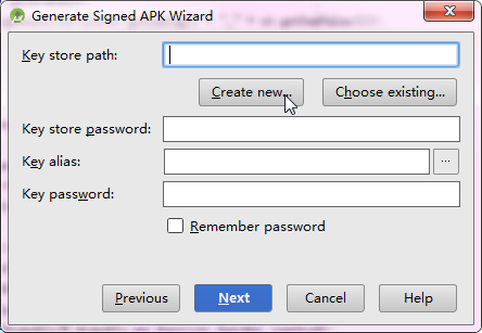key store path password next not continue