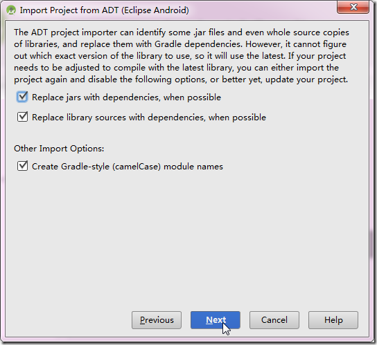 import project from adt eclipse android