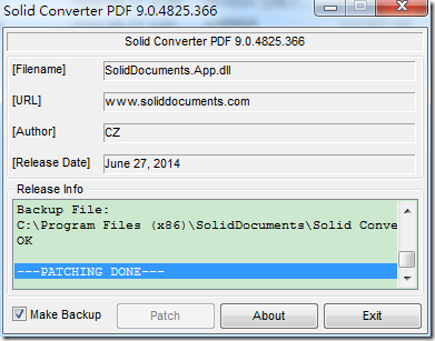 patching done for solid converter pdf