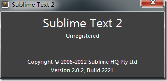 current sublime text is version 2