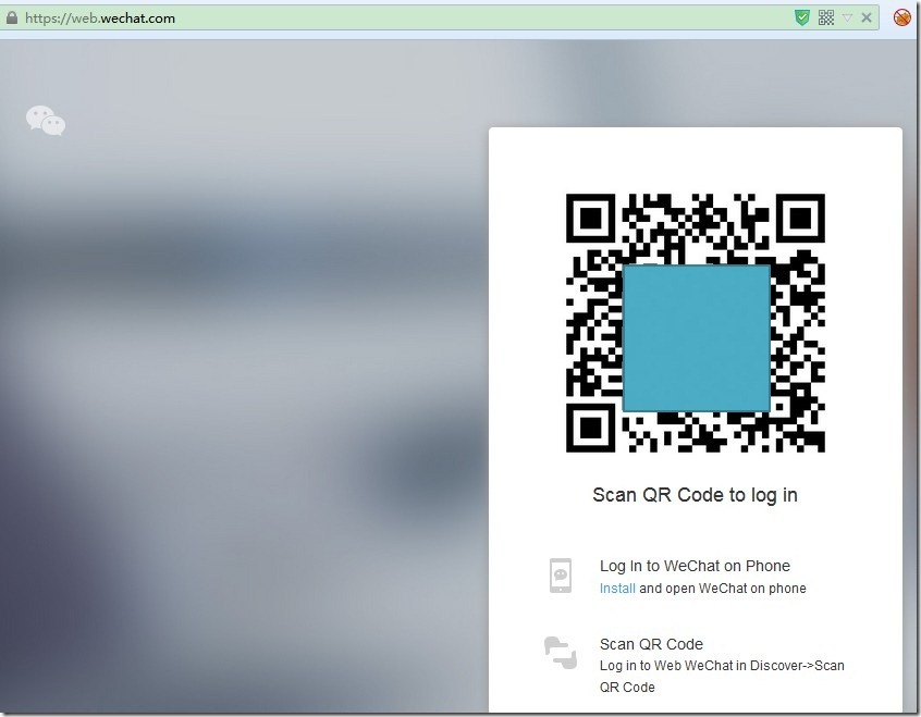 web wechat com scan QR code to login