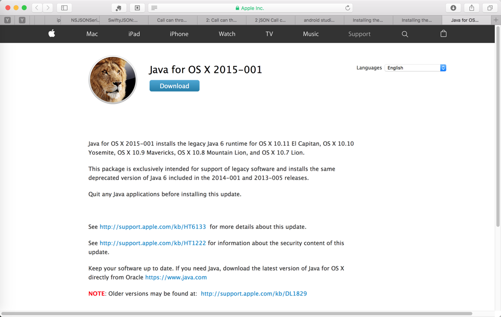 java for os x