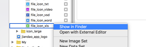 right image show in finder