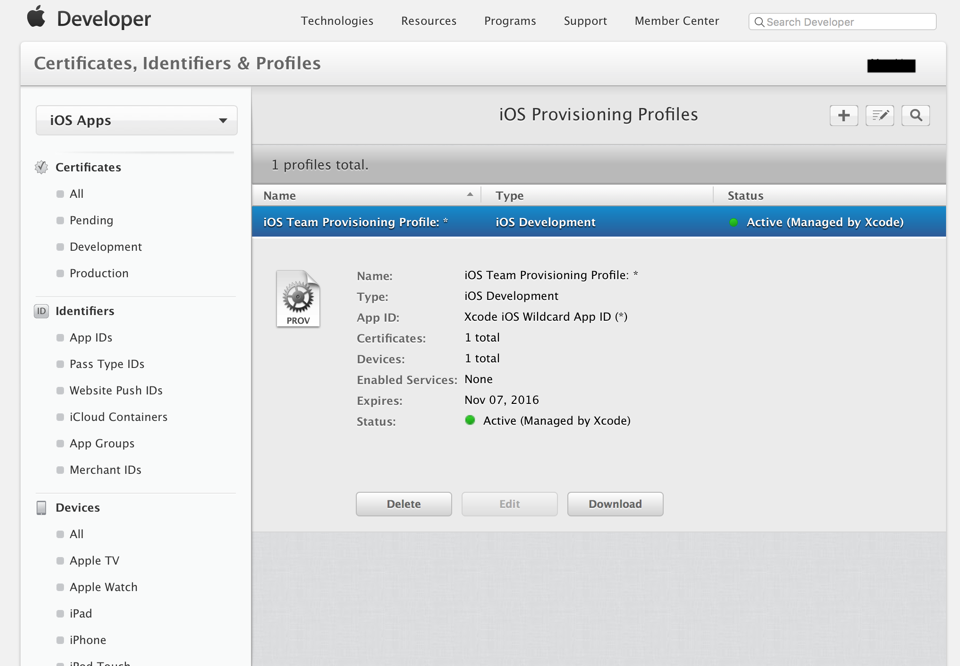 can see iOS Provisioning Profiles detail info