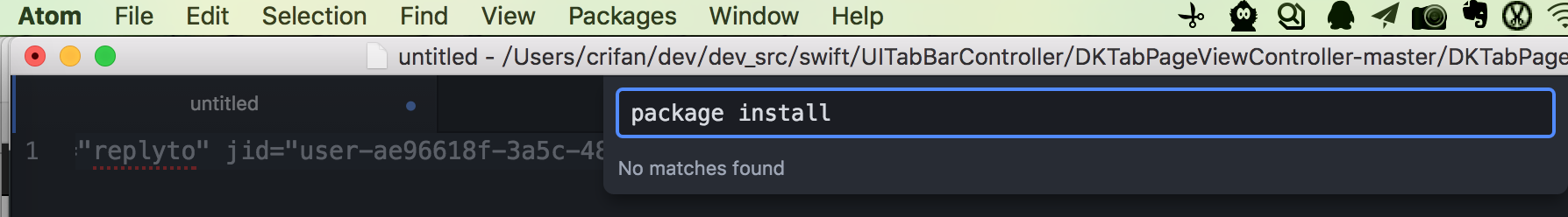mac atom not found Package install