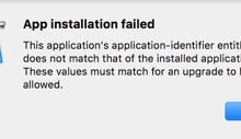 ［已解决］Xcode调试app出错：App installation failed. This application's application-identifier entitlement does not match that of the installed application