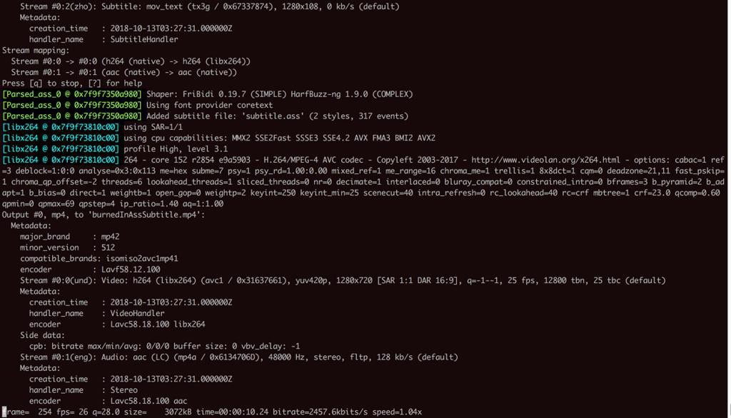 【已解决】ffmpeg嵌入硬编码烧录ass字幕到视频中即字幕成为视频内容本身